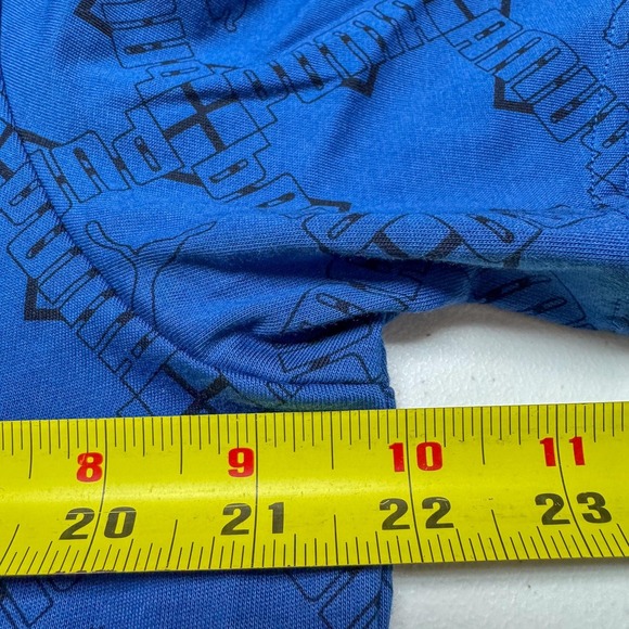 PUMA Logomania AOP Shirt Mens Large Blue Clyde Royal Graphic Tee Logo Print - Picture 10 of 13